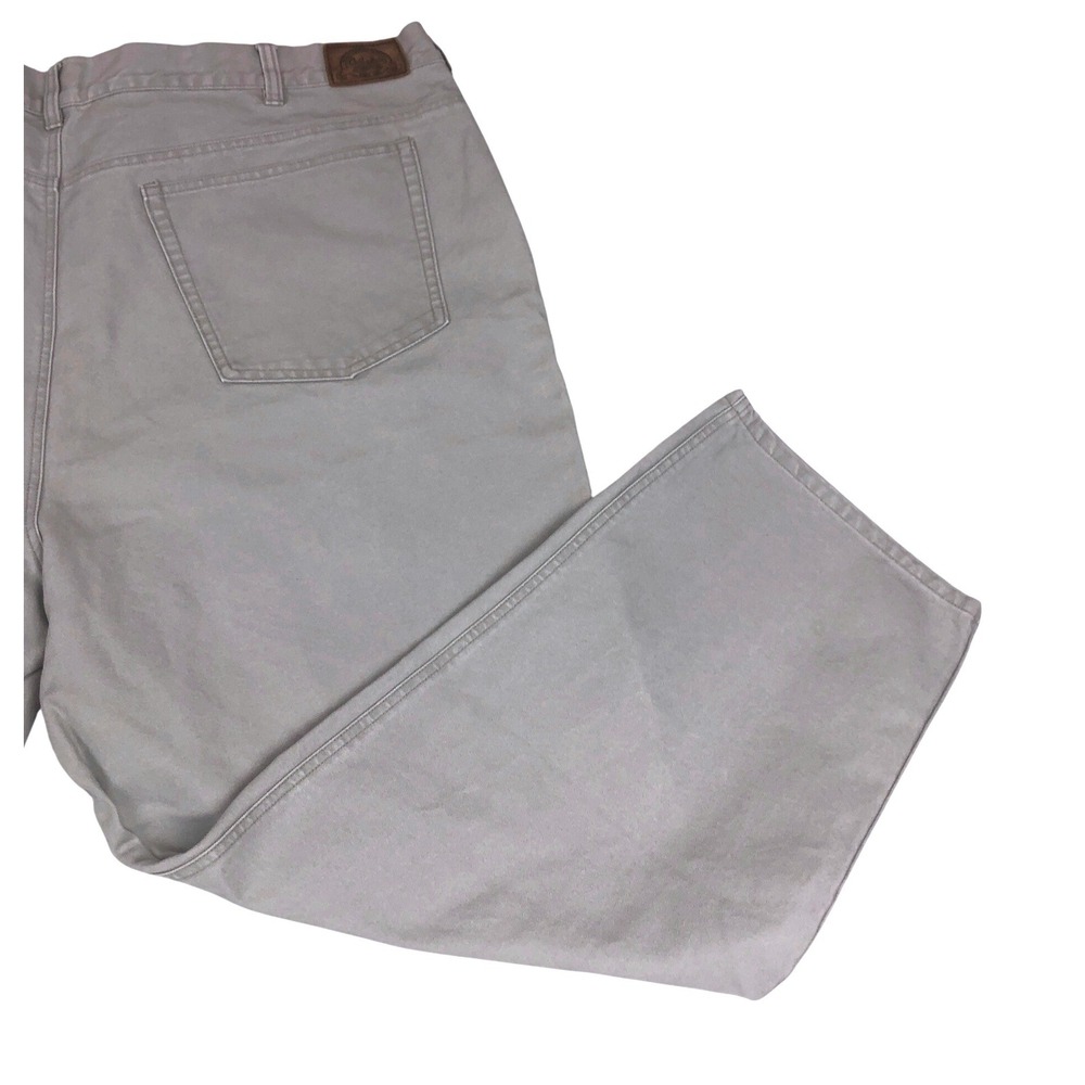 Cabelas Mens 48x30 Light Gray Cotton Canvas Work Pants Straight Leg Outdoor Gear - Picture 8 of 9